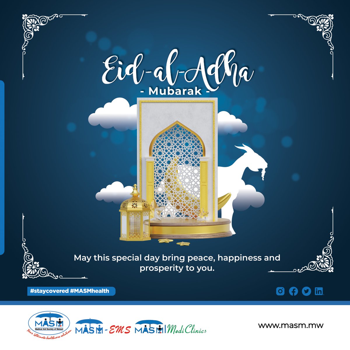 EID MUBARAK FROM US TO YOU.

#EidAlAdha2023  #EidMubarak 

#staycovered #masmhealth