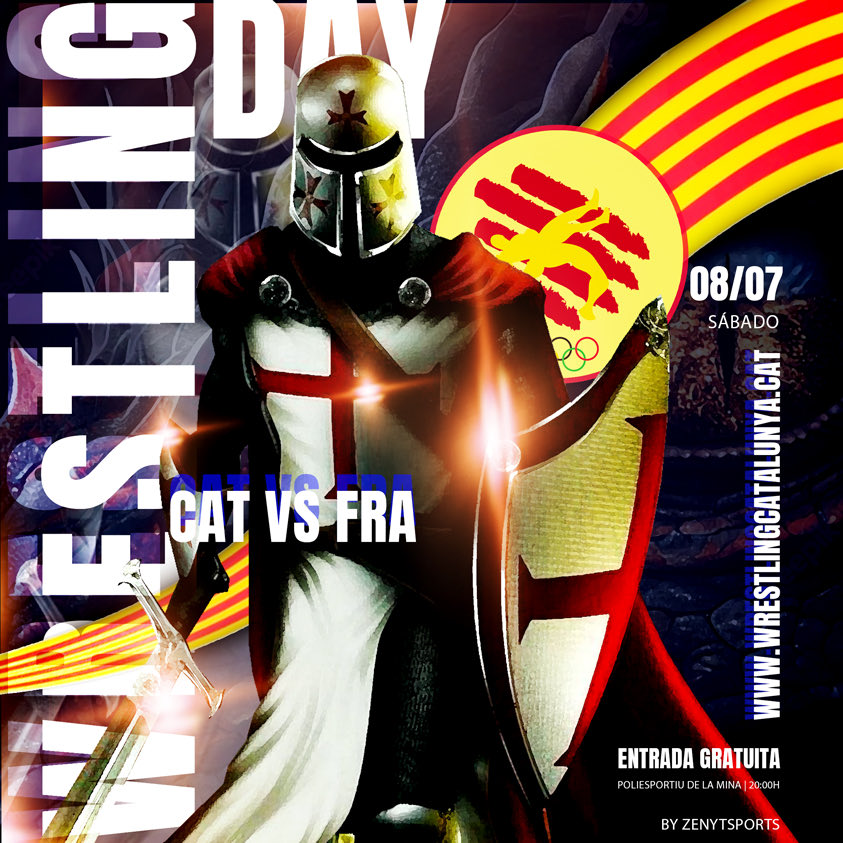 Cataluña vs Francia | 8 de julio | Poliesportiu de la Mina | 20:00h
NO TE LO PIERDAS !!!!
.
.
#uww #zenytempa #zenytadmin #zenytsports 
#wrestlingcatalunya #wrestling