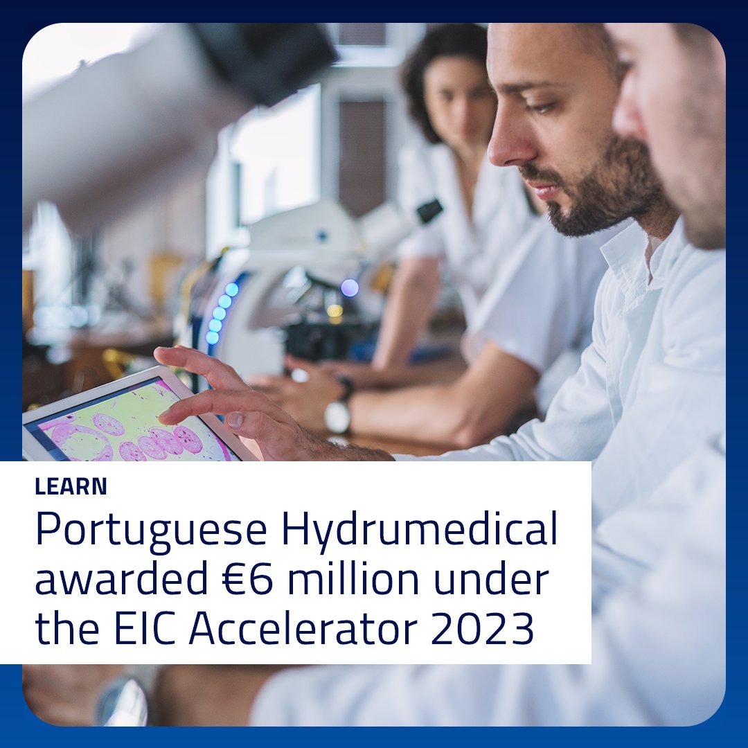 🎉 Congratulations to @EITHealth supported @hydrumedical awarded 6 million euros from @EUeic through the EIC Accelerator programme.

Keep up the exceptional work and continue to push the boundaries of innovation! 💪🌐

#Innovation #Healthcare #DisruptiveTechnologies