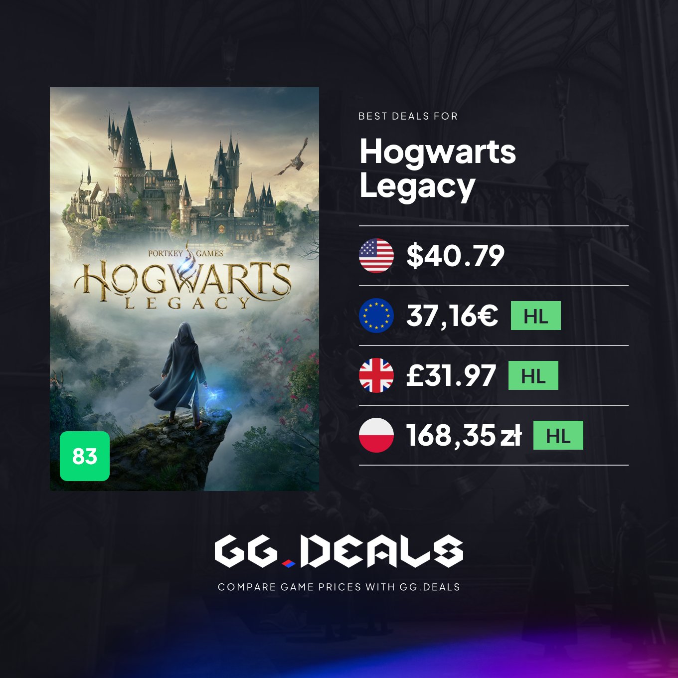 GG.deals on X: Who wants some magic? Hogwarts Legacy (Steam) is up to 38%  off: 👉  #SteamDeck Verified   / X