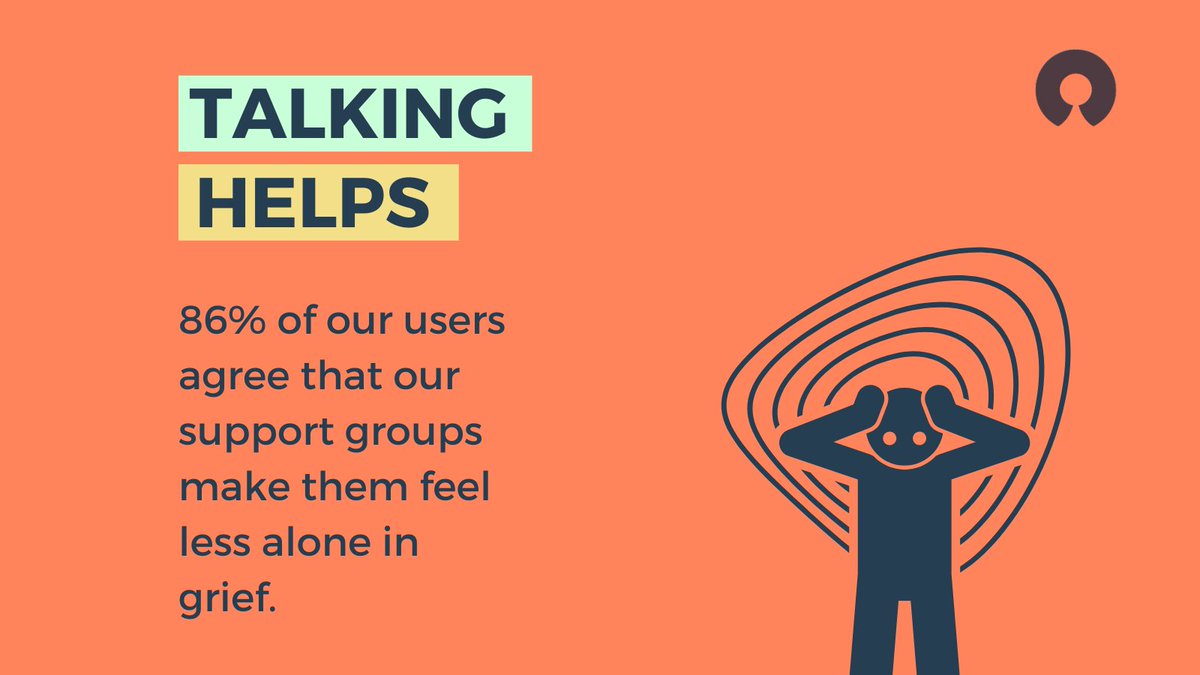 Talking really does help. In fact, 86% of our users agree that our online support groups make them feel less alone in their grief.

To learn more, please visit: thelossfoundation.org/events/

#talkinghelps #supportevents #supportgroups #bereavement #loss #mentalhealthmatters #grief