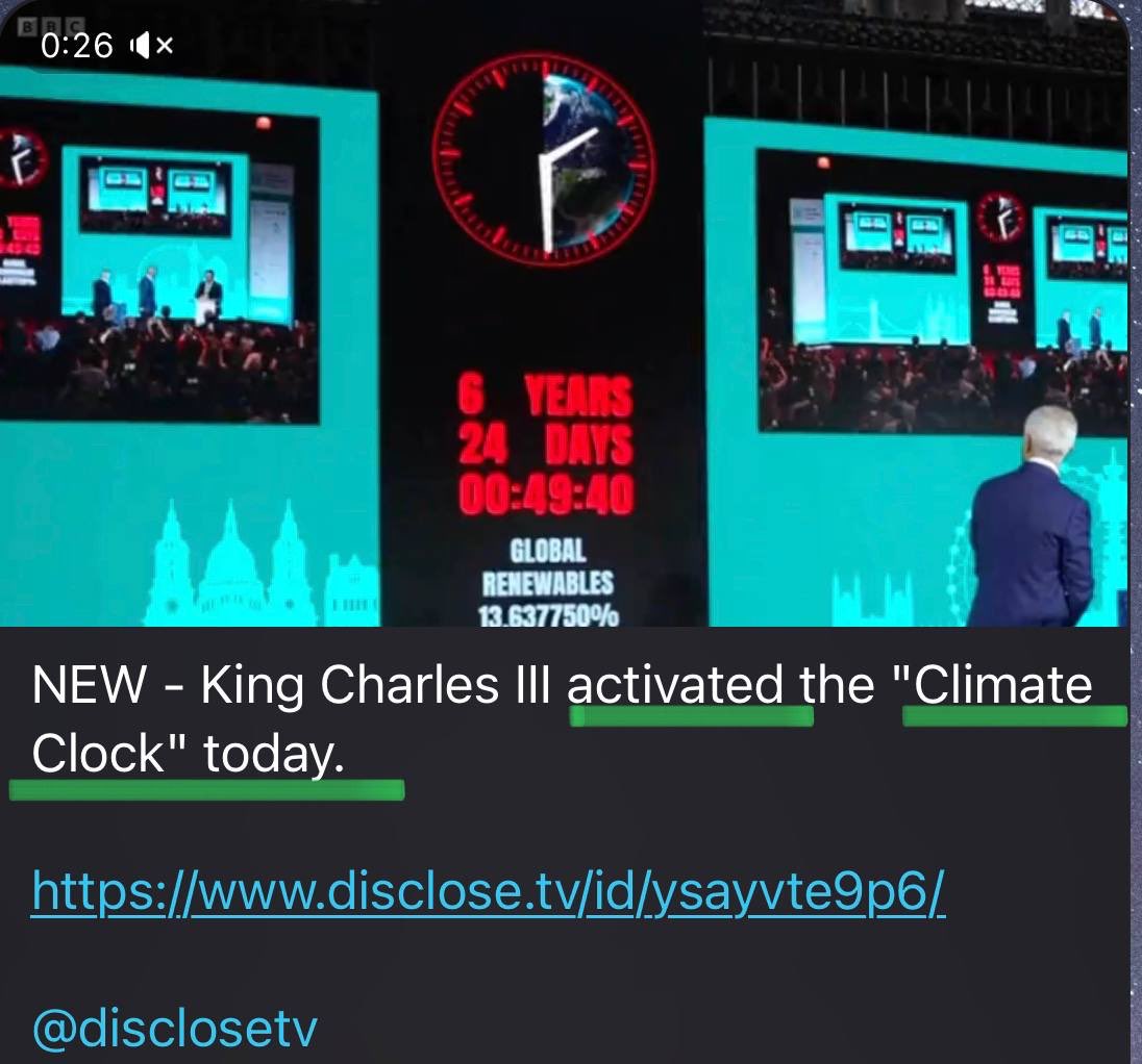 King Charles III activated the 'Climate Clock' today —>CLOCK ACTIVATED