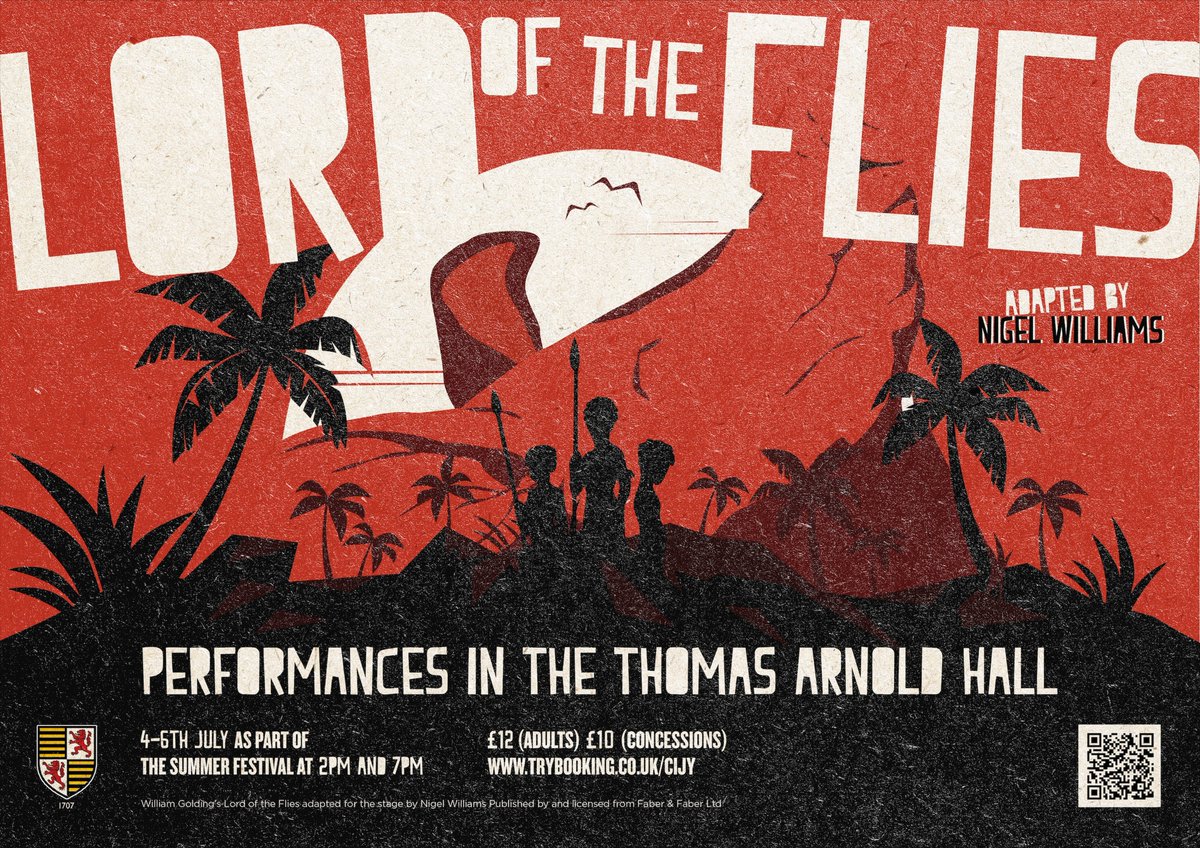 In the final week of term we will come together to celebrate the arts during our Summer Festival week. Final tickets available to book for our headline show, Lord of the Flies. Please book via Trybooking>
trybooking.com/uk/events/land…