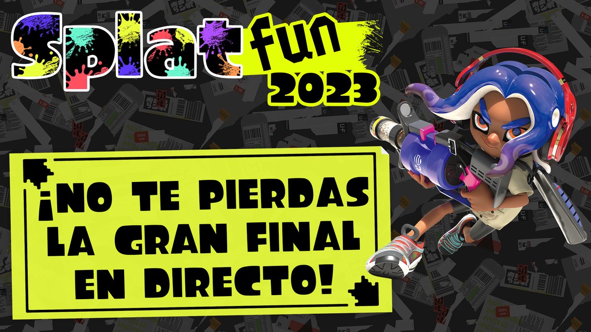 NintendoES's tweet photo. ¡La gran final de #Splatfun2023 arranca a las 17:30 (horario peninsular)!
No te pierdas el enfrentamiento entre los equipos de @Steyb_ y @Bl3sSuR en directo.
Twitch: https://t.co/Q3uMKFyezt
YouTube: https://t.co/4jVZEdt9yj https://t.co/Tq5c0KfO6q
