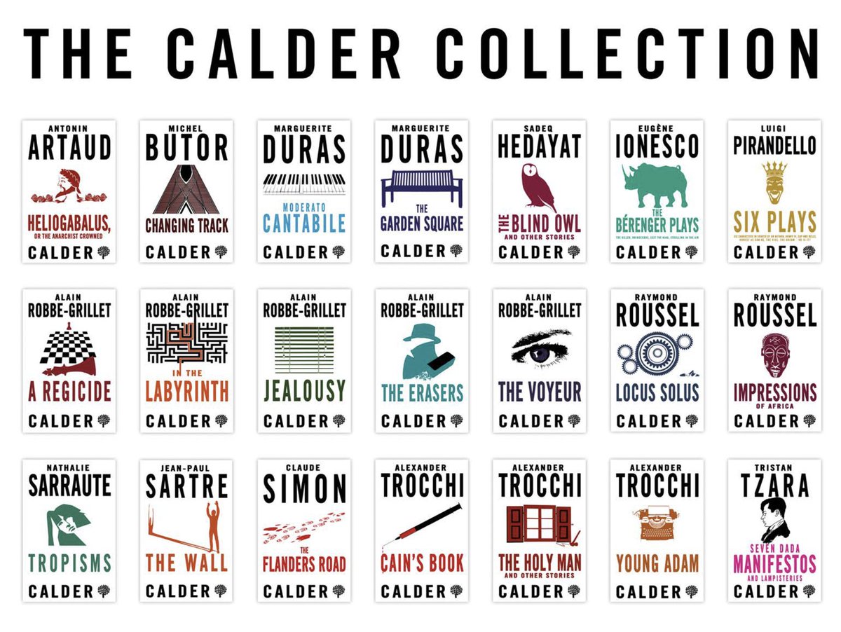 Choose Your Own Five Calder #Books! A historical list championing some of the great #avantgarde writers of the 20th century.   bit.ly/38pESQE #Literature #readingcommunity #booklovers #bookworms #worldliterature