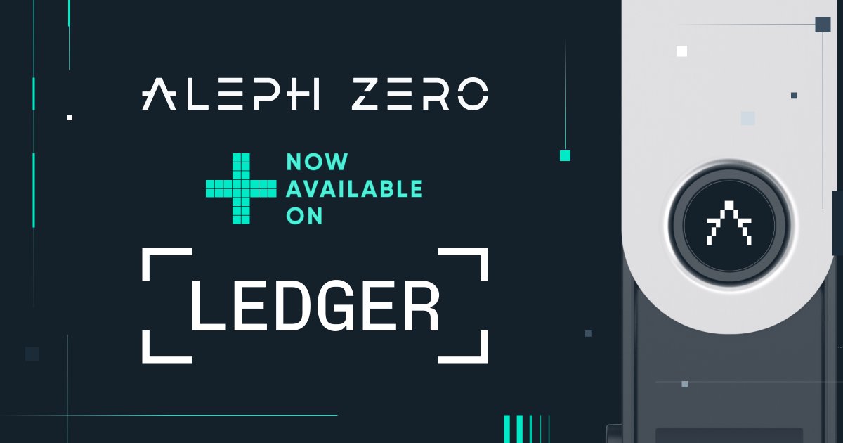 We’re proud to announce that Aleph Zero can now be used on @Ledger!

Users can already download the Aleph Zero app from the App Catalog and use it with supported software wallets.

More info 👇
alephzero.org/blog/aleph-zer…