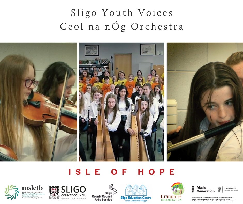 Tune into YouTube tomorrow at 7pm to watch the premiere of a fantastic collaboration between Sligo Youth Voices and Ceol na nÓg Orchestra #sligo #performancemusiceducation