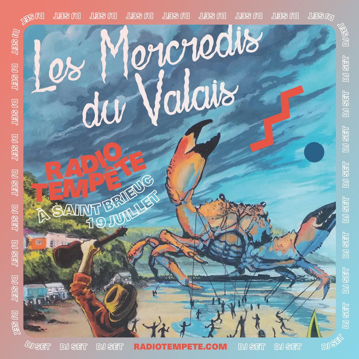 Radio Tempête (@radiotempete) on Twitter photo 🎈Radio Tempête ambiance la côte !
On est ravies de l'invitation de Les Mercredis du Valais de venir vous faire guincher à Saint Brieuc. Les fêtes à la plage du Valais ont lieu tout l'été avec en ligne de mire la défense joyeuse et festive d’un quartier fragile et hors du commun. 🎈Radio Tempête ambiance la côte !
On est ravies de l'invitation de Les Mercredis du Valais de venir vous faire guincher à Saint Brieuc. Les fêtes à la plage du Valais ont lieu tout l'été avec en ligne de mire la défense joyeuse et festive d’un quartier fragile et hors du commun.