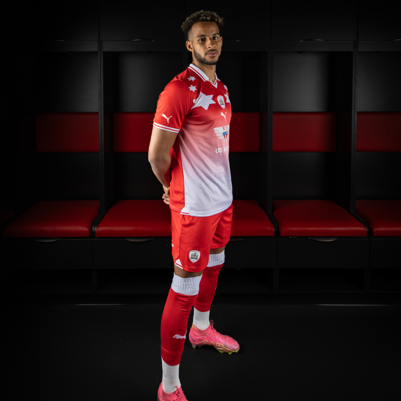BarnsleyFC's tweet photo. Winning is Being Barnsley.

Introducing our kits for the 23/24 campaign, designed in collaboration with @KidSuper and @pumafootball.