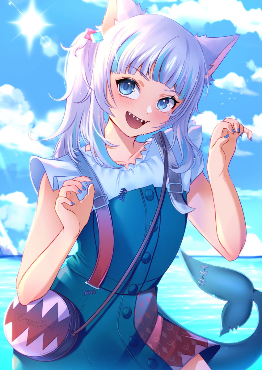 BeneceaDraws's tweet photo. 🐈🦈

#gawrt #gawrgura https://t.co/LF7j0qw7iH