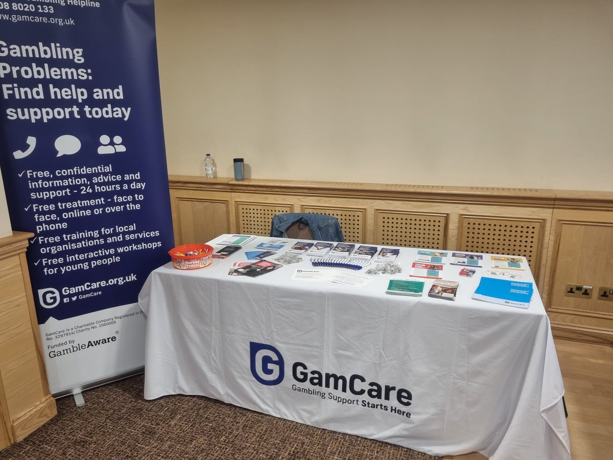 Excited to be here at @Official_NCFC with the @GamCare stall for the @NCGPANottm Social Prescribing Conference #StrongerTogether #SocialPrescribing