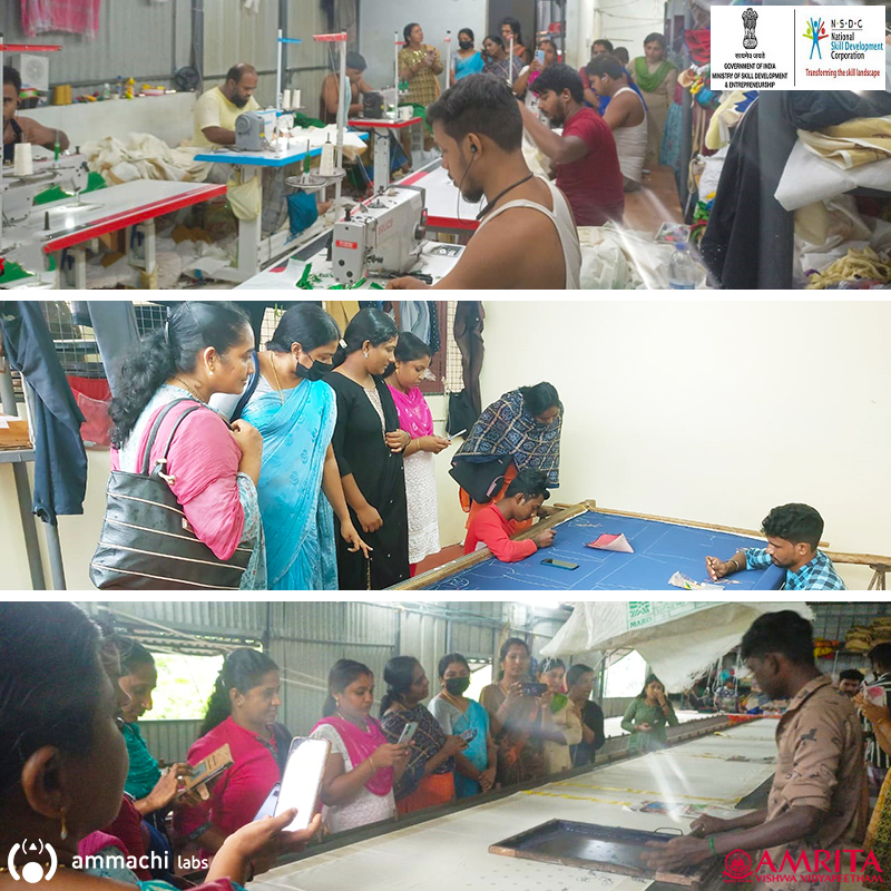 ammachilabs's tweet photo. Jun 27 - Students from #Amrita #Sankalp centers in #Alappad visited a garments factory.
After finishing #Tailoring & #Embroidery courses, they are ready to start businesses & earn income.
#SANKALPproject is a collaboration between @SkillIndiaOfficial & @AmritaUniversity
#AVSAR https://t.co/xzcwWG5qXr