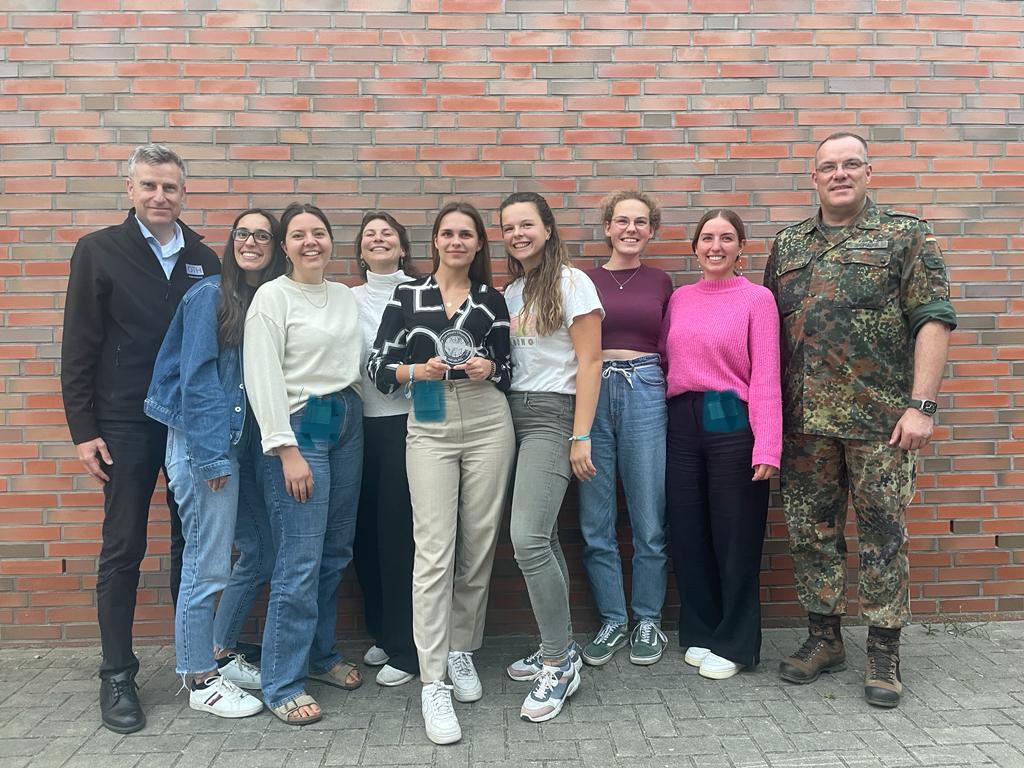 bresinsky's tweet photo. After intensive 10 days of exercise tired #OTH students and prof say thank you to #JoCo23 team and MN CIMIC Cmd. We learned and trained a lot, in the next months we will consolidate our findings and impressions https://t.co/N4sp3gYeCd