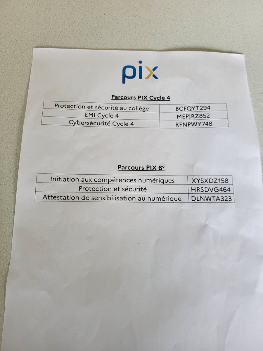 Ateliers de fin d'année...on en profite pour faire découvrir Pix aux 6° et faire avancer les autres niveaux en particulier sur les thématiques Sécurité <a href="/DraneNormandie/">DRANE Normandie</a> <a href="/ac_normandie/">Académie de Normandie</a> <a href="/dsden76/">DSDEN76</a>