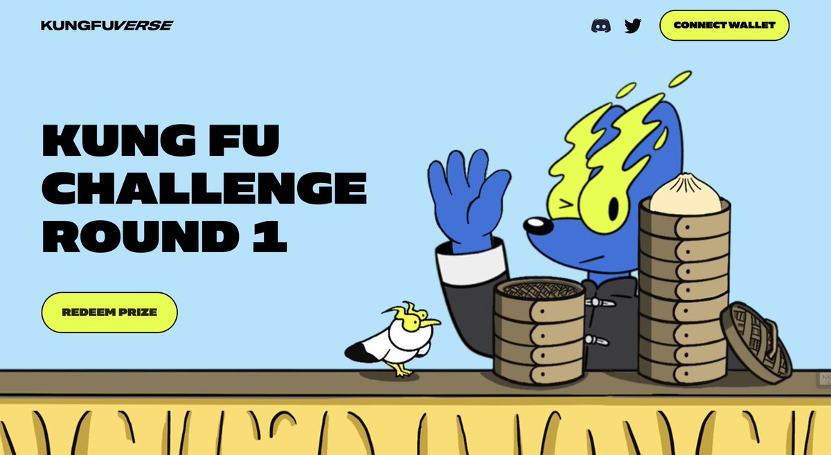 ⛩️ KUNGFU BEASTS: REDEMPTION DAY

KUNGFU CRANE WINNERS! It's time to redeem your Master Dragon Travel Duffel Bag ($690) or 50% off coupon for shopping at KUNGFU.LIMITED.

Redeem pass: games.kungfuverse.io/redeem/
You must redeem by 4PM UTC on July 30th. Connect your wallet