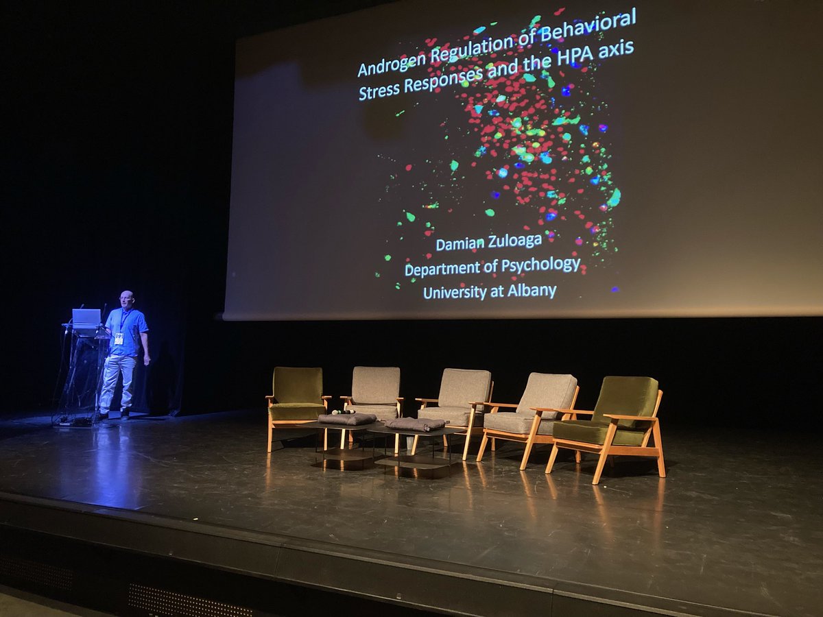 <a href="/Marler_and_Lab/">Catherine Marler</a> <a href="/AubreyMKelly/">Dr. Aubrey Kelly</a> Our last speaker in our session, Dr Damian Zuloaga is speaking on the role of androgens in the regulation of the neuroendocrine stress response and associated behaviors <a href="/zuloagalab/">Damian Zuloaga</a>