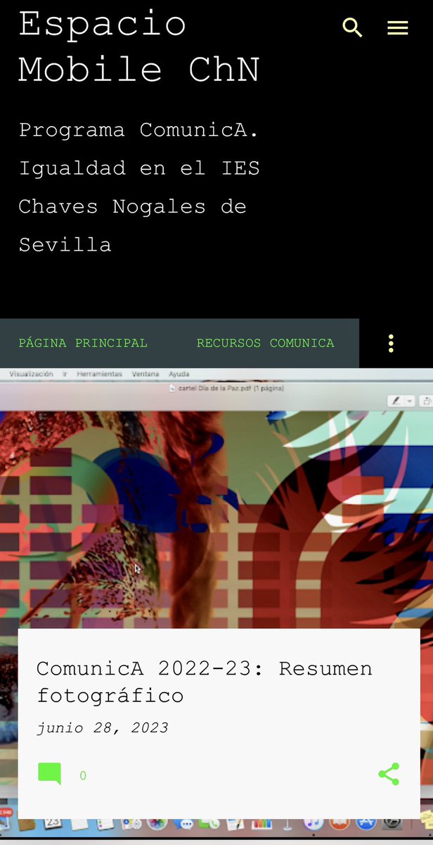 📣🔴Espacio Mobile ChN, publica una muestra de las actividades realizadas en #ComunicA @IESChN @ComunicApro_ @redplanea @ZEMOS98 @PlateroEditora @editorialpabilo @AErevista 👉 espaciomovilieschn.blogspot.com/?m=1 #RedArteyEscuela