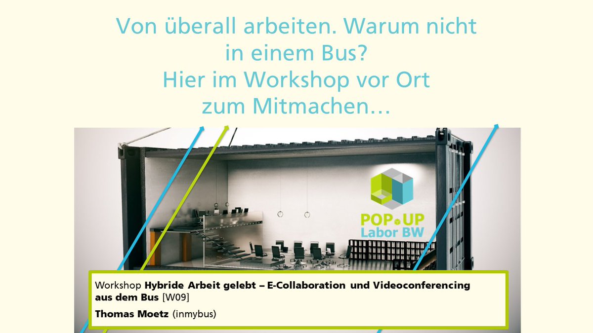 RT @popuplabor_bw: In der kl. #Popuplabor-Reihe #Beipackzettel stellen wir die kostenfr. Veranstaltungen in #Buchen #Odenwald vor:

👉popuplabor-bw.de/w09-hybride-ar…

#newwork #inmybus

@arbeitXpunkt0 @IAO_Office21 @AgenturQ @denkfabrik_bmas @oliver_hoess @KN…