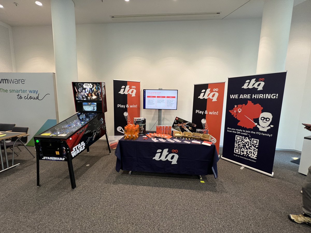 BenHuene's tweet image. Meet us @GermanyVMUG - UserCon in Frankfurt today. We have a Pinball competition going with nice LEGO awards.