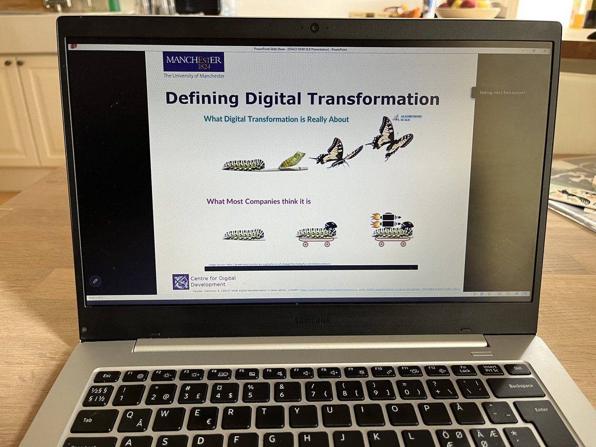 SilviaHedley's tweet photo. Defining #DX4D - digital transformation for development - in transformative terms: @CDDManchester on digital transformation as an object of #ICT4D research #DSA2023 https://t.co/P2IpkqEv72