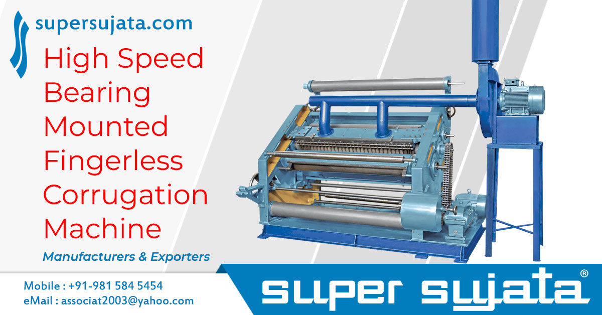 High Speed Bearing Mounted Fingerless Corrugation Machine
Contact #SUPERSUJATA +91 981-584-5454

buff.ly/2VZ7wSZ

#Bearing #Mounted #Fingerless #Corrugation #Machine 
#high_speed #bearing_mounted #fingerless #corrugation_machine #paper #corrugated #board_and_box
