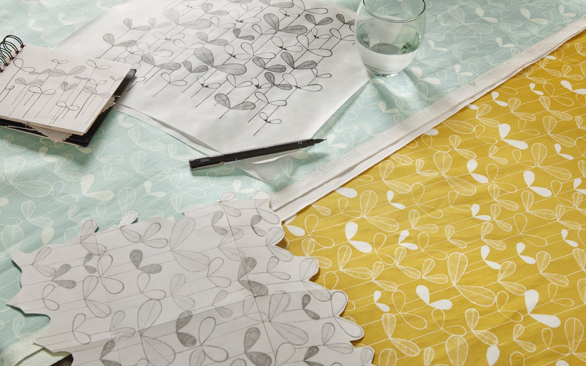 MissPrint_Ltd's tweet image. From conception to production - Saplings
Behind the scenes and the different stages of pattern design. From the first sketchbook idea, to a repeating pattern and then product production. This is how we work ☺️
#missprint #handdrawn #patterndeign #patternmaking #designprocess