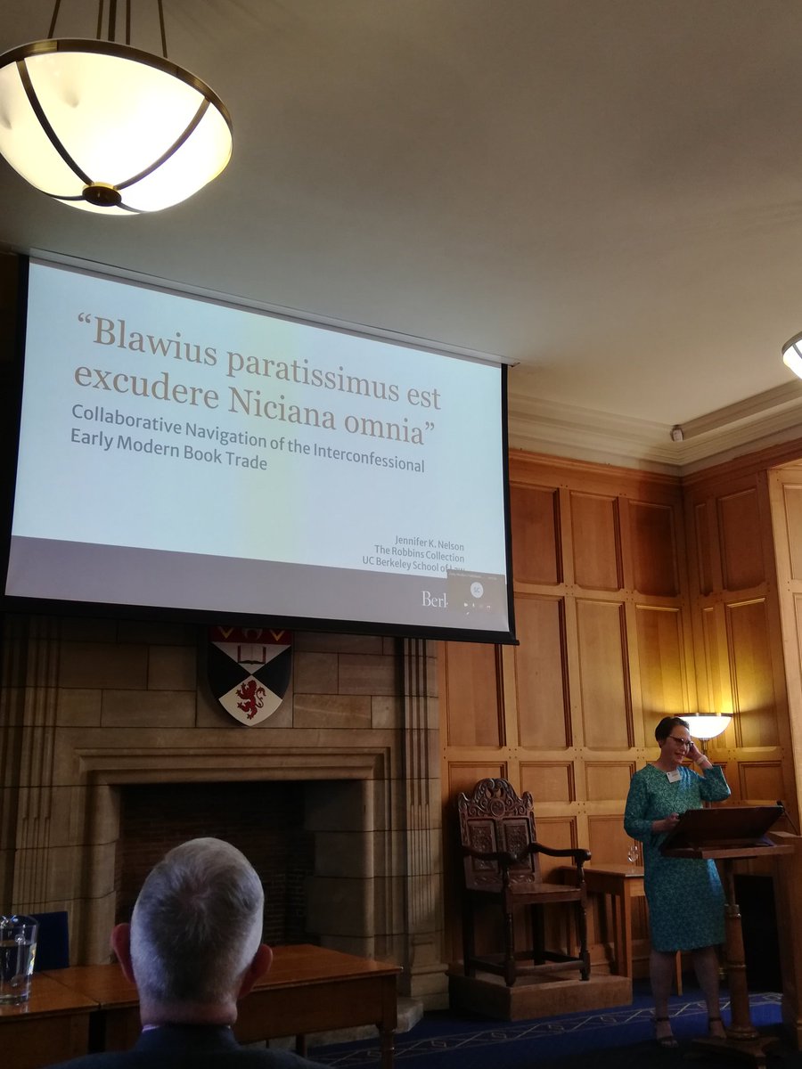 FilolMSC's tweet photo. The first session on Confessional publishers opens with Jennifer Nelson's paper on the Interconfessional book trade. 
#Ustc23 #bookhistory #BookTwitter https://t.co/oOnHdMxhxa
