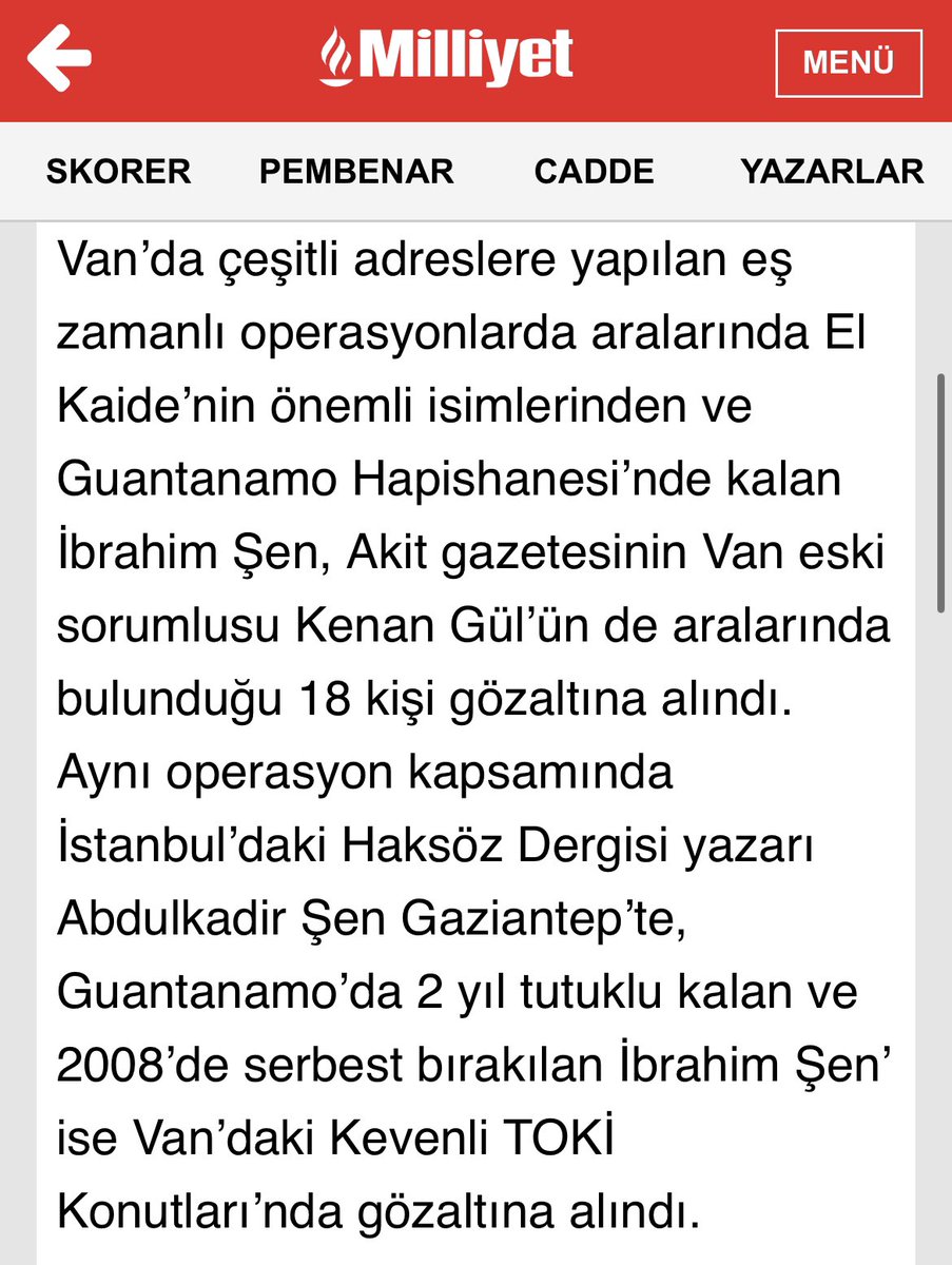 KCanbolat's tweet photo. Bu arkadaşa sordum.
Guantanamo da El Kaide den hapis yatan kardeşiniz mi diye .
Hayır bile diyemedi
Üzerine onu hedef göstermişim diyerekten dava açacakmış ne hedef göstermesi soru sorduk Abdül .
Ulen ne hallere düştük😂
Kimler tarafından yaftalanıyoruz
Allah düşmanında mert olanını versin