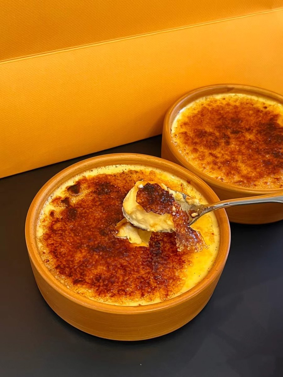 Afternoon treat CremeBrulee.