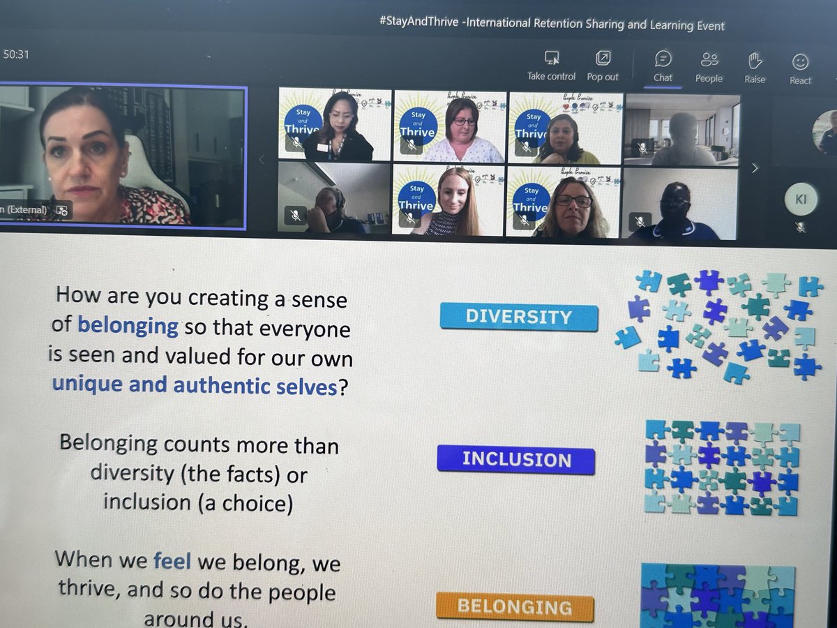 Wise advice from the wonderful ⁦@HelenBevan⁩ on ⁦@stayandthrive⁩ learning event inclusion is not enough we need to build cultures of belonging💚⁦@EdCoxNHS⁩ ⁦@KatyMcDonald01⁩ ⁦@FionaHolbrough⁩ ⁦@_amandaduffy⁩ ⁦@NHSNEY⁩ ⁦@NHSSW⁩