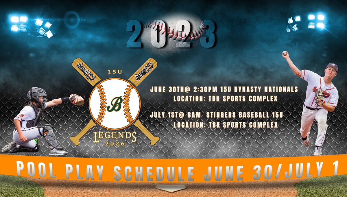 We’re playing close to home this weekend <a href="/TBKBANKSPORTS/">TBK Bank Sports Complex</a> ⚾️

Come check us out in the <a href="/PlayJPSports/">JP Sports</a> Firecracker Frenzy tournament on Field 6! 🧨🇺🇸