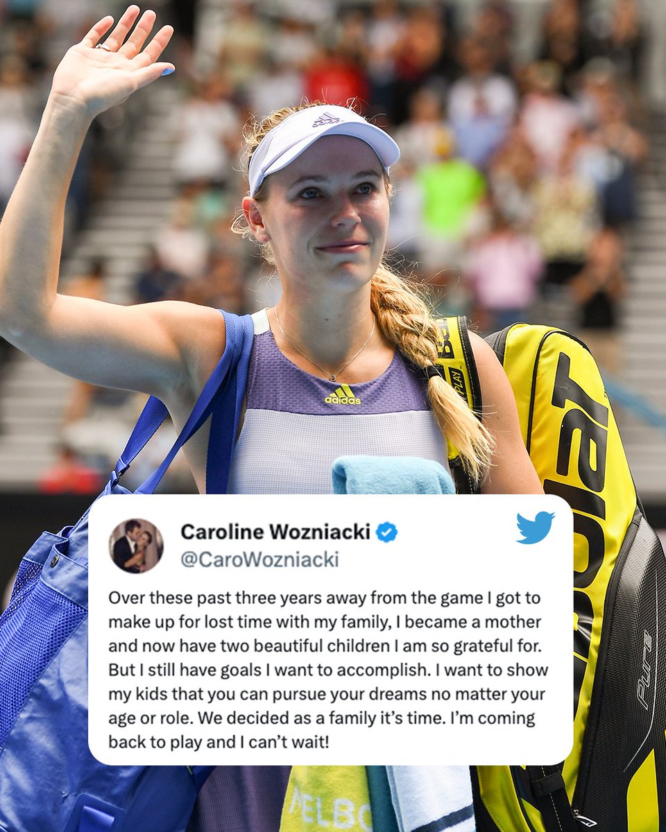 SportsCenter on Twitter "Former world No. 1 Caroline Wozniacki announced her return to tennis 🙌"