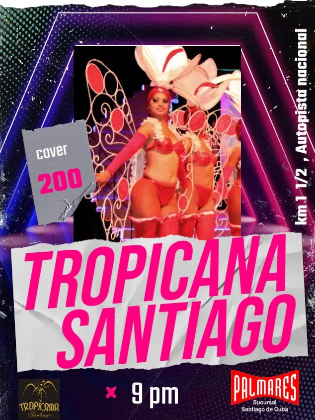 Disfrute del Cabaret del Caribe este #viernes, en #Tropicanasantiago, con una excelente propuesta gastronómica y artística.
#palmaressantiago
#PalmaresCuba
#verano2023
#simplementejuntos