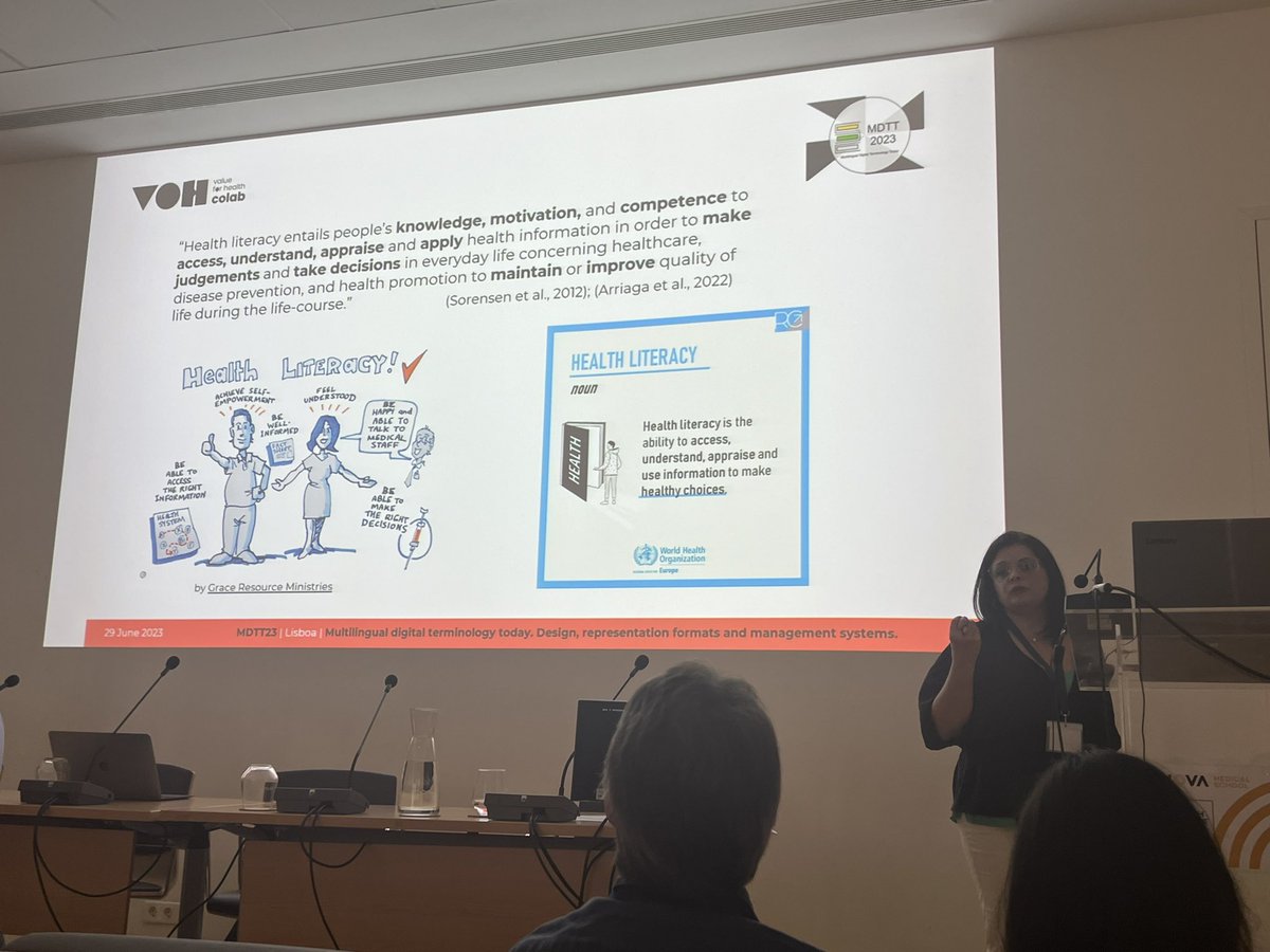 RodolfoMaslias's tweet photo. Using the right #terminology in the sector of #Health is vital because mistakes are fatal. Presentation on
Popularizing Terminology in Health Care
by Raquel Silva, Francisco von Hafe, Salomé Azevedo, Federico Guede-Fernández and Ana Londral
in the @MDTT2023 conference in Lisbon https://t.co/3u42FRvoTC