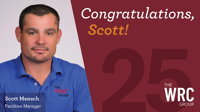 thewrcgroup's tweet photo. Congratulations to Facilities Manager Scott Mensch on his 25th anniversary! Scott’s hard work and dedication keep The WRC Group offices running smoothly and efficiently. We’re so grateful for all you do, Scott! #workiversary #thankyou https://t.co/dF6V6yku3c