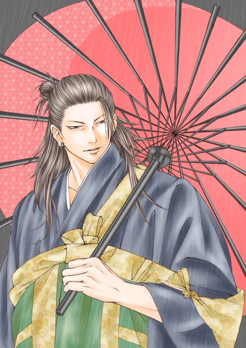 過去絵リメイク(めちゃくちゃ直した) 梅雨早く終わってくれー 2期始まったら呪専ばっか描いちゃいそうなので今のうちに教祖夏を