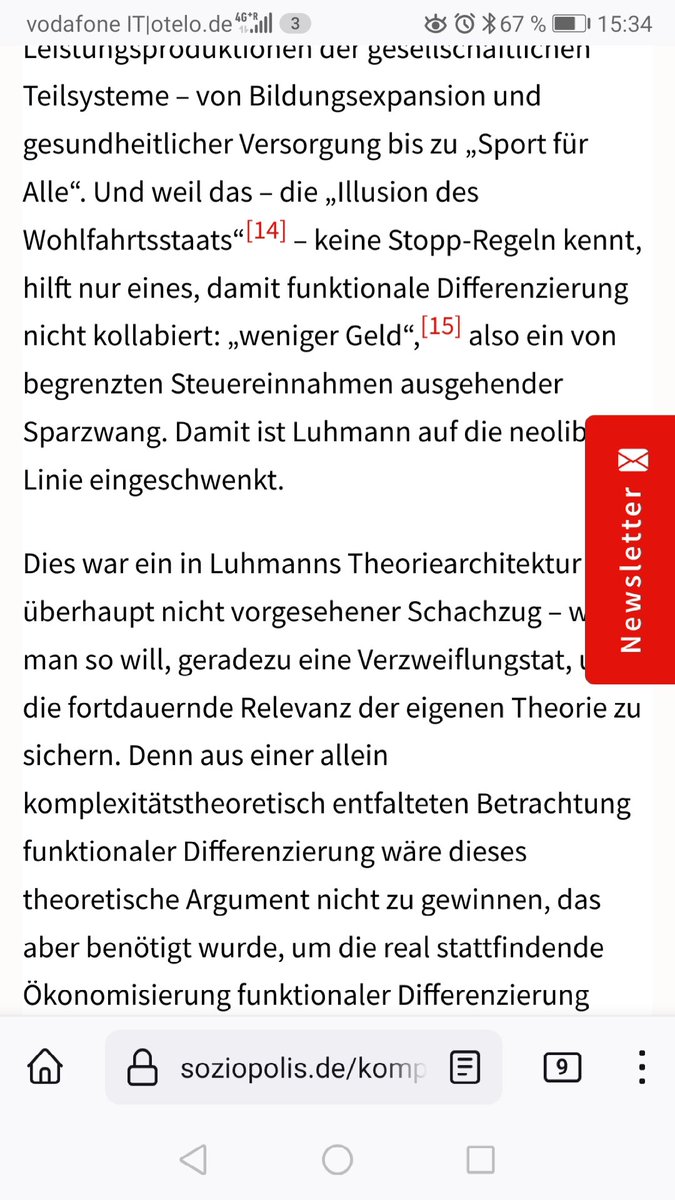 Argumentiert Schimank eigentlich hier, dass 1983 fiskalsoziologische Erwägungen die Systemtheorie neoliberalisierten?