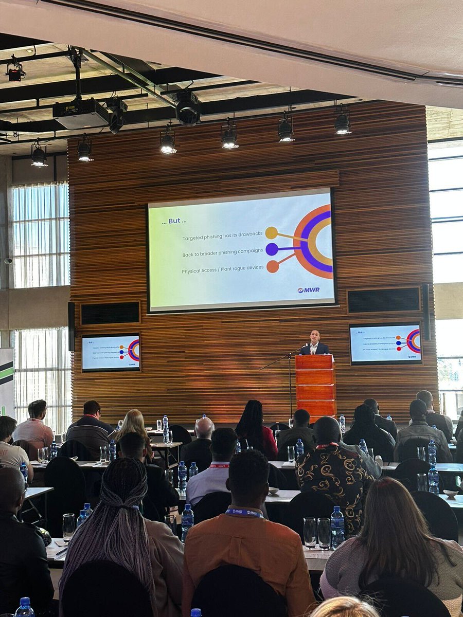 Stephen Munro talking through real war stories, theories for the future and even some old techniques that have made a comeback. Whether red or blue, this talk has something for you.  
#mwrbriefing #redteaming #offensivetechniques  #mwrcybersec #cybersecurity #clientevent