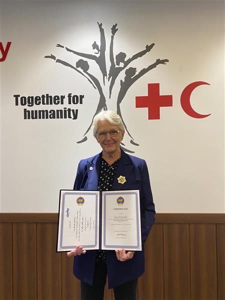 Our congratulations to a true humanitarian and former SweRC  President Margareta Wahlström who just received the Order of The Polar Star, the highest civilian award that Mongolia can present to a foreign citizen <a href="/GLOWRedNetwork/">Glow Red</a> <a href="/ifrc/">IFRC</a>