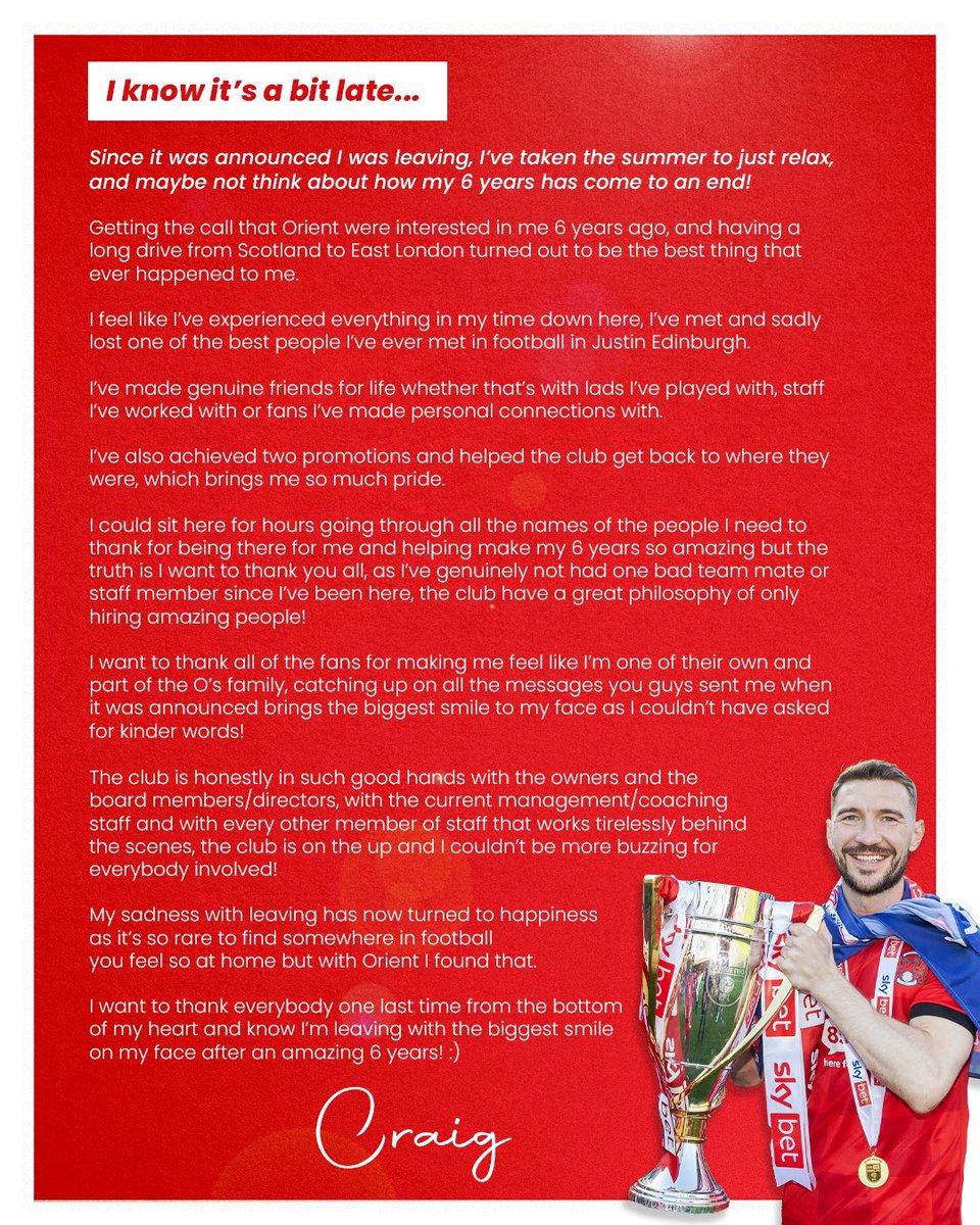 Craigclay5's tweet image. @leytonorientfc 🙌🏻❤️