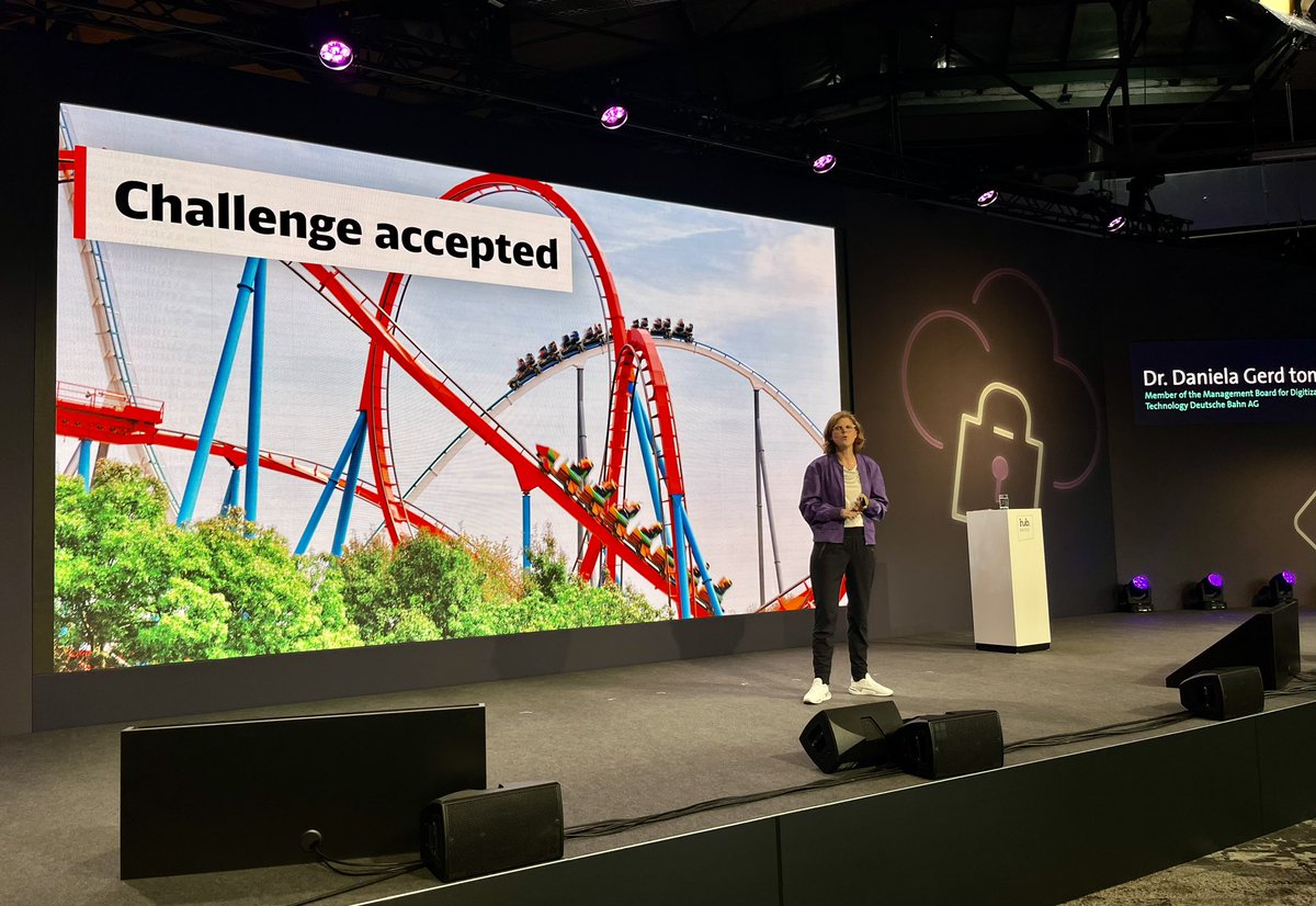 TRANSFORM (@transform_show) on Twitter photo Dr Daniela Gerd tom Markotten, Member of the Management Board for Digitalisation & Technology at <a href="/DB_Presse/">Deutsche Bahn AG</a>, talks about autonomous #driving on the Neon Stage at #hubberlin23. This could save up to 30% of #energy. "Let's push forward!". Dr Daniela Gerd tom Markotten, Member of the Management Board for Digitalisation & Technology at <a href="/DB_Presse/">Deutsche Bahn AG</a>, talks about autonomous #driving on the Neon Stage at #hubberlin23. This could save up to 30% of #energy. "Let's push forward!".