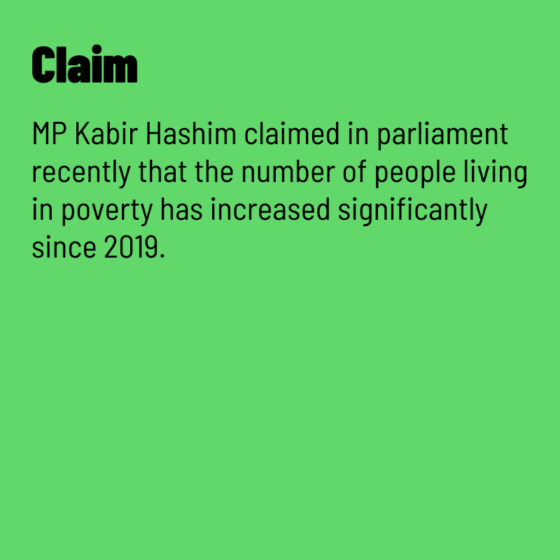 factchecklka's tweet photo. MP Kabir Hashim claimed that the number of people living in poverty has increased significantly since 2019 in #SriLanka. 📈 Is this accurate as per official and unofficial poverty estimates?
Swipe ⏪ to find out
📚 Read the full fact-check: https://t.co/NGTjt3Uzo8
#FactCheckLK