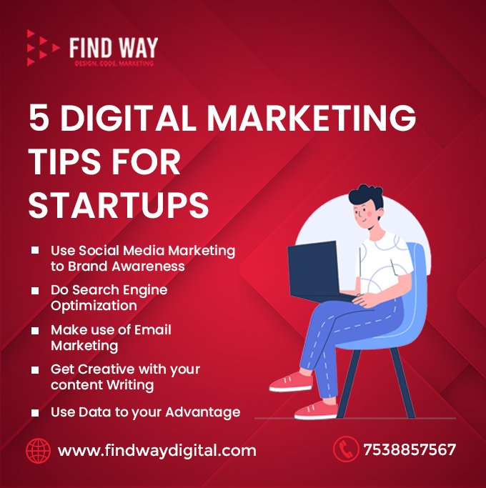 ✔️5 Digital Marketing Tips for Startups  📷Follow -
@findwaydigital
#digitalmarketingagency #digitalmarketingtips #digitalmarketer #digitalmarketingexpert #digitalmarketingstrategy #digitalmarketingservices #digitalmarketingtrends #digitalmarketingindia