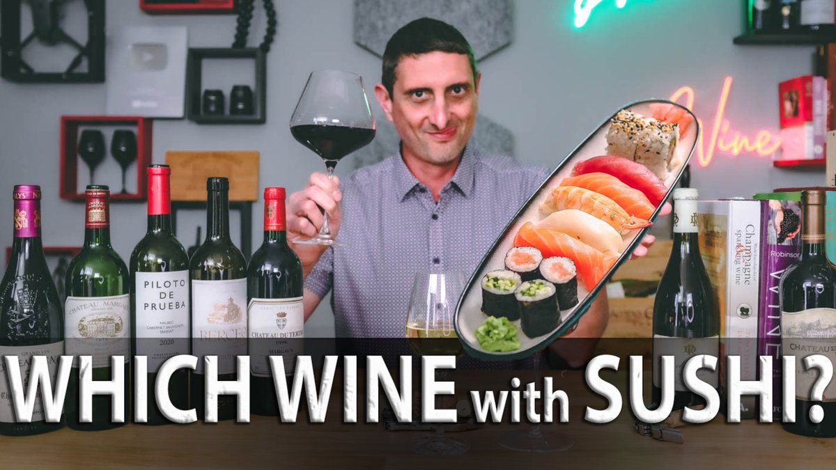 Let's have fun... Pairing #Wine with #Sushi! 🍷🍱🍣🍥🥂😋 The 5 Best Wine Styles for it... in Video-> youtu.be/Tzcq6XC44zQ #wineLover with @BonnerPWP