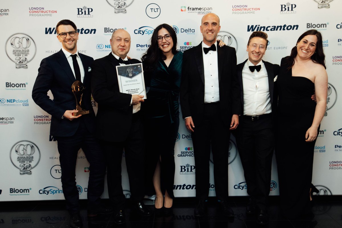 Congratulations to <a href="/NEPOprocurement/">NEPO</a>  who scooped the award for digital service delivery at the GO Awards for its Open e-procurement platform.

business-live.co.uk/enterprise/nor…