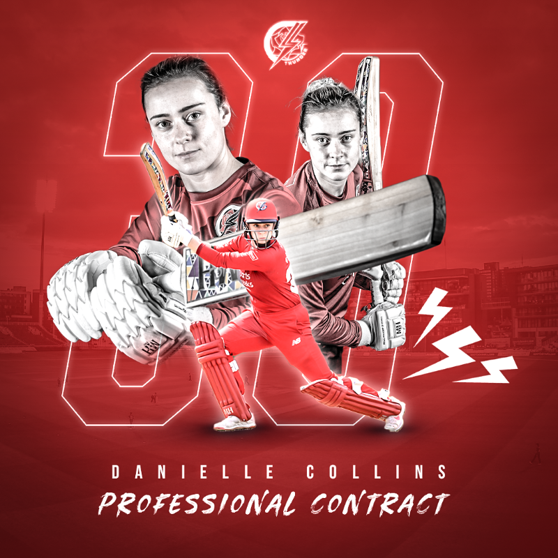 Thundercric's tweet photo. 🚨✍ @Thundercric are delighted to announce that Mahika Gaur and Danielle Collins have signed their first professional contracts with the club! 

Congratulations to the duo! 🙌

Read the full story. 📰⤵

💥 #BringTheThunder