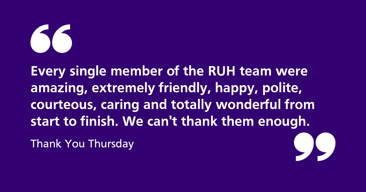 This week's #ThankYouThursday feedback is for the teams in our Children's Emergency Department, Children's Ward and Oral and Maxillofacial Surgery. Thank you for the amazing care and consideration you give to patients and their families 💙