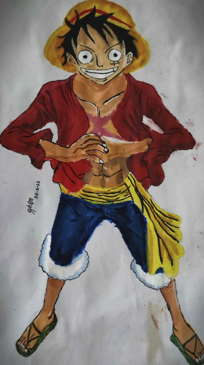 MondolSyham's tweet photo. "Luffy"
watercolor painting 

#luffy #watercolours #anime #Art https://t.co/SrxOzXEVOb