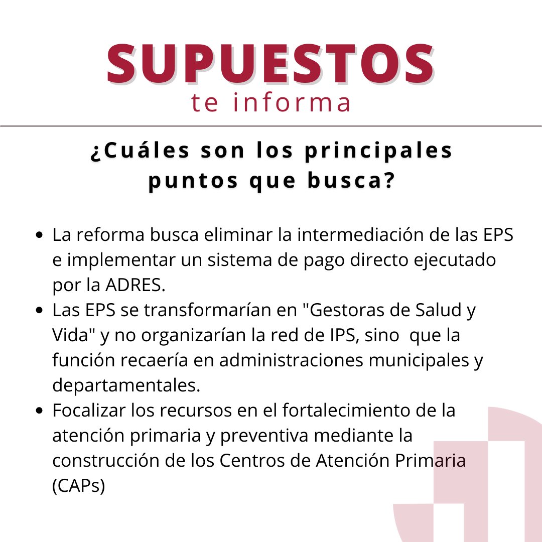 RevSupuestos's tweet photo. ¿Cuáles son los principales puntos que busca la Reforma a la Salud? #SupuestosTeInforma https://t.co/bJdxwZZCnG