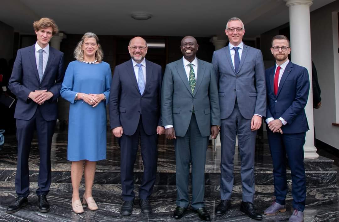 FesKenya's tweet photo. The @FESonline President @MartinSchulz and the Secretary General @SabineFandrych today kicked off their two days visit to Kenya with an official exchange with the Deputy President of the Republic of Kenya @rigathi. https://t.co/uvvhMZDYkq